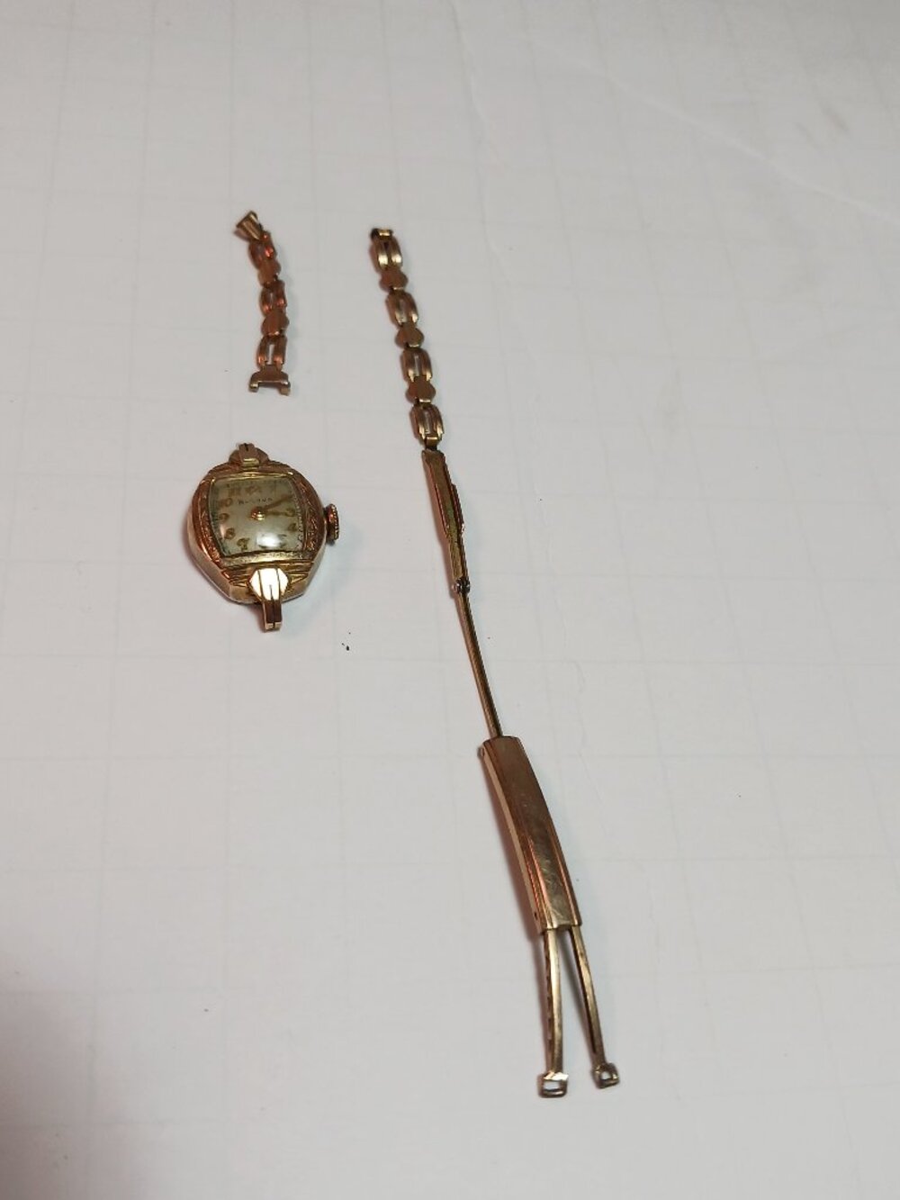 Antique Art Deco Bulova watch 1930s ? 14k gold filler